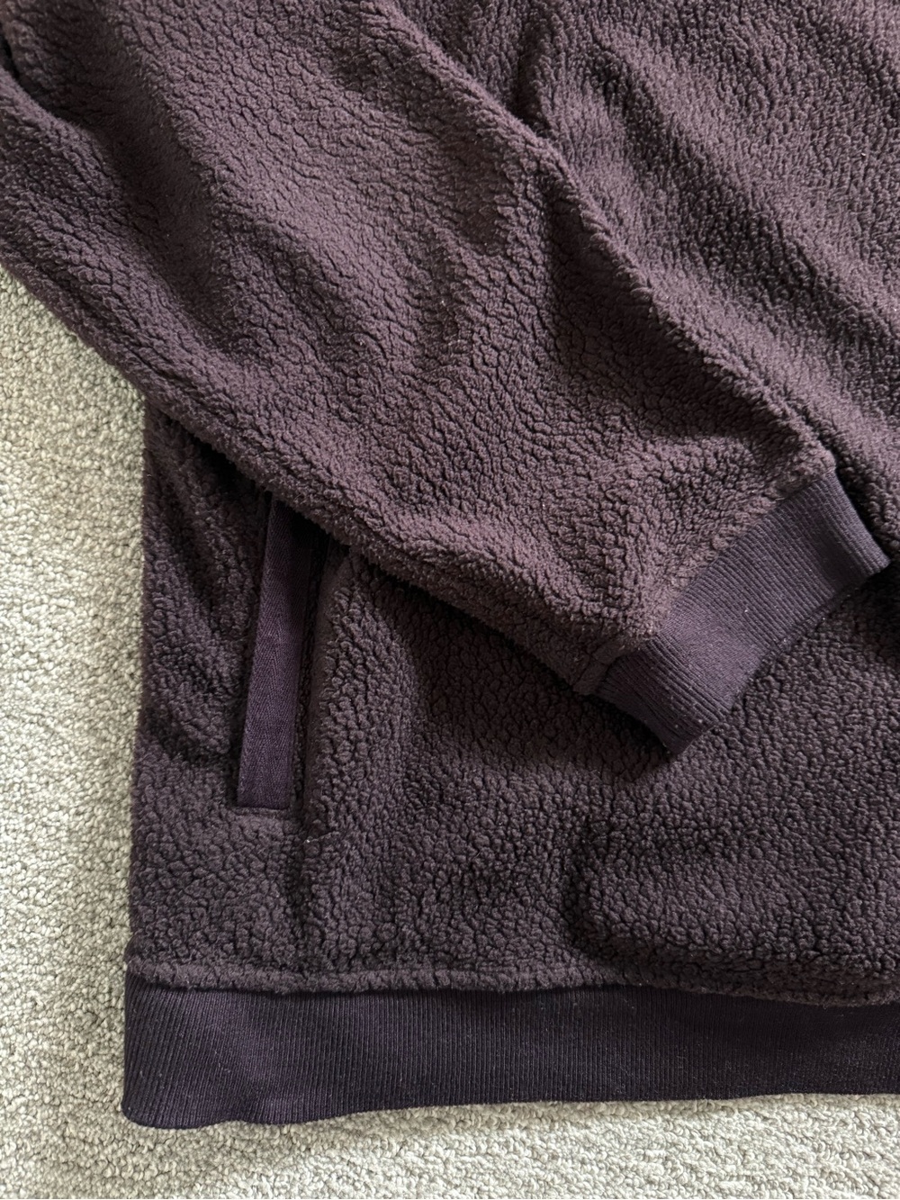 Patagonia Shearling Button Fleece Pullover in Maroon - Picture 3 of 8